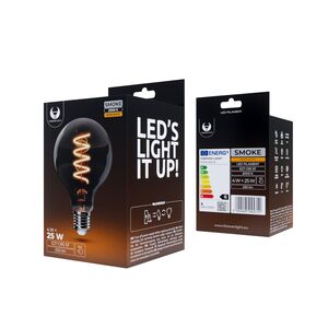 LED Bulb Filament E27 G95 4W 230V 2000K 250lm SF smoked Forever Light