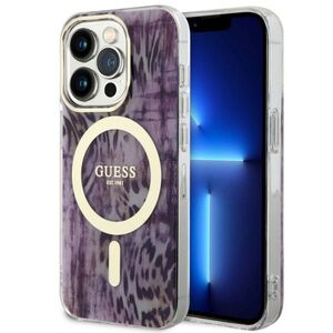 Guess case for iPhone 14 Pro Max 6,7&quot; GUHMP14XHLEOPWP pink hard case Leopard MagSafe 3666339115708