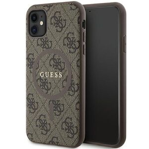 Guess case for iPhone 11 GUHMN61G4GFRW brown HC MAGSAFE PU 4G RING CLASSIC LOGO 3666339226367