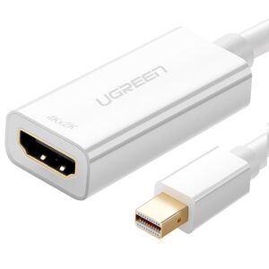 Ugreen adapter cable FHD (1080p) HDMI (female) - Mini DisplayPort (male - Thunderbolt 2.0) white (MD112 10460)