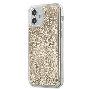 Guess GUHCP12SLG4GSLG iPhone 12 mini 5.4&quot; gold/gold hardcase 4G Liquid Glitter