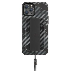 UNIQ etui Heldro iPhone 12/12 Pro 6,1" czarny moro/charcoal camo Antimicrobial