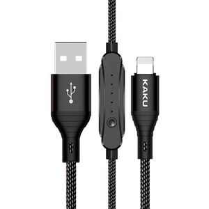 Cable USB iPhone Lightning 2A 1m KAKU Dingshi Timing Data Cable (KSC-282) black 6921042111247