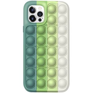 Case IPHONE 12 PRO MAX Flexible Push Bubble Case green-white 5904161105732