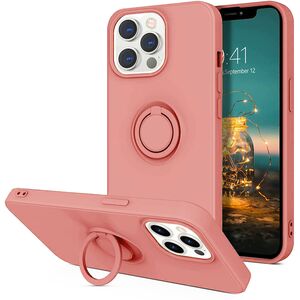 Case IPHONE 13 PRO MAX Silicone Ring Magnetic Stand pink 5904161118305