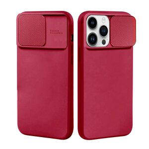 Case SAMSUNG GALAXY M53 5G Silicone with Camera Cover Nexeri Silicone Lens burgundy 5904161127130