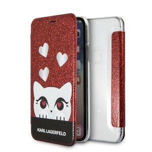 Original Case IPHONE X / XS Karl Lagerfeld Book Valentine red 3700740413654