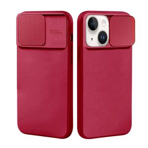 Case XIAOMI REDMI NOTE 12 5G Silicone with Camera Cover Nexeri Silicone Lens burgundy 5904161137122