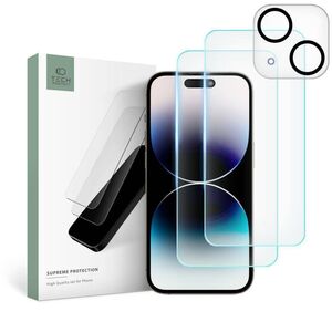 Tempered Glass APPLE IPHONE 15 Tech-Protect Supreme Set Clear 9319456604696