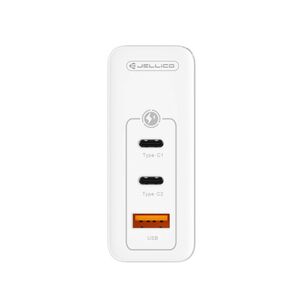 Wall Charger GaN 100W 1x QC3.0 USB + 2x PD USB-C Jellico C118 white 6974929204112