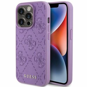 Guess case for iPhone 15 Pro 6,1&quot; GUHCP15LP4EPMU light purple HC PU Quilted 4G Classic 3666339150464