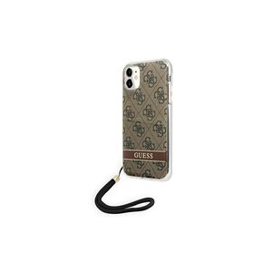 Guess case for IPhone 11 GUOHCN61H4STW hard case brown Print 4G Cord 3666339046408