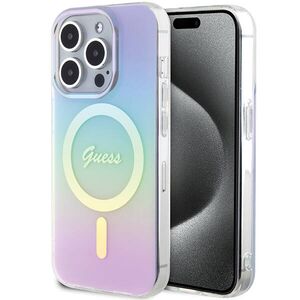 Original Case APPLE IPHONE 15 PRO Guess Hardcase IML Iridescent MagSafe (GUHMP15LHITSU) purple 3666339154806