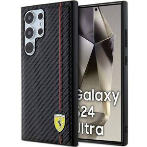 Original Case SAMSUNG GALAXY S24 ULTRA Ferrari Hardcase Carbon Printed Line (FEHCS24LN3DUR) 3666339242466