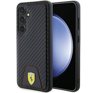 Original Case SAMSUNG GALAXY S24 Ferrari Hardcase Carbon Stitched Bottom (FEHCS24SN3PUK) black 3666339242565