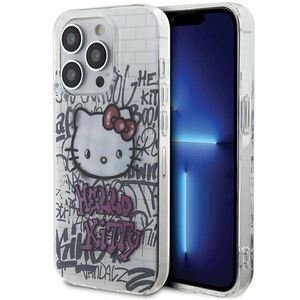 Original Case IPHONE 13 PRO MAX Hello Kitty Hardcase IML Kitty On Bricks Graffiti (HKHCP13XHDGPHT) white 3666339188627