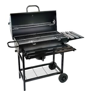 Bormann Elite Bbq1172 Ψησταρια Καρβουνου Μ70xπ35cm, με Καπακι, Πλαινο kai Μπροστινο Τραπεζι, Θερμομετρο και 2 Ροδες 072409 έως 12 Άτοκες Δόσεις