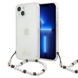 Original Case IPHONE 13 MINI Guess Hardcase White Pearl (GUHCP13SKPSWH) transparent 3666339025236