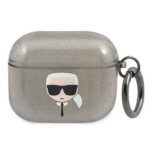 Original Case APPLE AIRPODS 3 Karl Lagerfeld Cover Glitter Karl`s Head (KLA3UKHGK) black 3666339030278