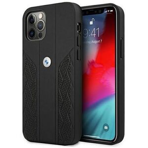 Original Case IPHONE 12 PRO MAX BMW Hardcase Leather Curve Perforate (BMHCP12LRSPPK) black 3666339010911