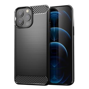 Carbon Case Flexible Cover TPU Case for iPhone 13 Pro black