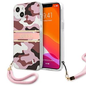 Guess GUHCP13SKCABPI iPhone 13 mini 5.4&quot; pink/pink hardcase Camo Strap Collection