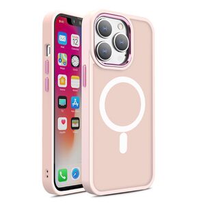 Magnetic Color Matte Case for iPhone 15 Pro Max - pink