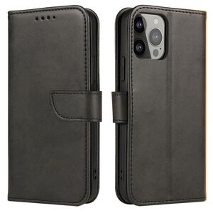 Magnet Case with flap and wallet for Samsung M34 - black
