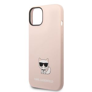 Karl Lagerfeld Liquid Silicone Choupette Apple iPhone 14 Plus (6.7) hátlapvédő tok pink (KLHCP14MSLCTPI) 3666339076641