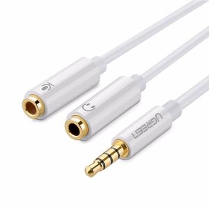 UGREEN AV141 3.5mm Male to Dual 3.5mm Female Headset Splitter (white) 6957303817894