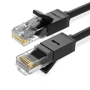 UGREEN Ethernet RJ45 Flat Network Cable, Cat.6, UTP, 8m (Black) 6957303851775