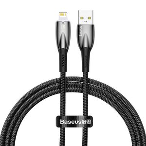 USB cable for Lightning Baseus Glimmer Series, 2.4A, 1m (Black) 6932172617905