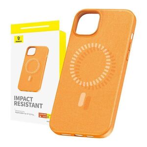 Case APPLE IPHONE 15 PRO Baseus Fauxther Series MagSafe orange 6932172641269