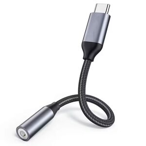 Adapter DeTech, USB-C – 3.5mm (F),  Gray - 17833 έως 12 άτοκες Δόσεις