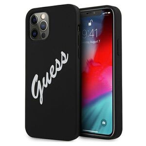 Original Case IPHONE 12 PRO MAX Guess Hardcase Silicone Vintage (GUHCP12LLSVSBW) black 3700740495292