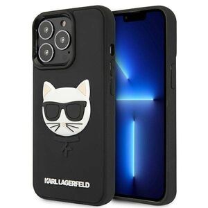 Original Case IPHONE 13 PRO Karl Lagerfeld Hardcase 3D Rubber Choupette (KLHCP13LCH3DBK) black 3666339028152