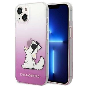 Original Case IPHONE 14 PLUS Karl Lagerfeld Hardcase Choupette Fun pink 3666339086534