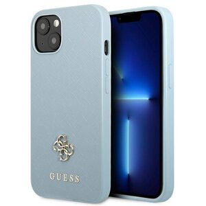 Original Case IPHONE 13 Guess Hardcase Saffiano 4G Small Metal Logo (GUHCP13MPS4MB) blue 3666339048013