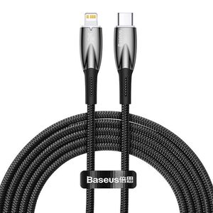 USB-C cable for Lightning Baseus Glimmer Series, 20W, 2m (Black) 6932172617875