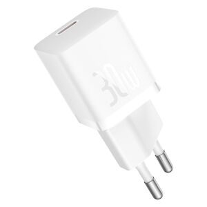 Baseus Charger Type-C, Fast Charging, GaN, 30W + Cable Type-C, 100W, 1m - Baseus (P1011090902213-00) - Moon White 6932172654443 έως 12 άτοκες Δόσεις