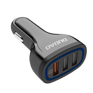 Dudao Car Charger Quick Charge Quick Charge 3.0 QC3.0 2.4A 18W 3x USB Black (R7S black)