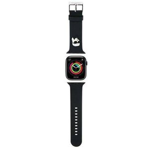 Strap for APPLE WATCH 4 / 5 / 6 / 7 / 8 / SE / ULTRA (42 / 44 / 45 / 49 MM) Karl Lagerfeld Strap 3D Rubber Karl Head (KLAWLSLKNK) black 3666339127381