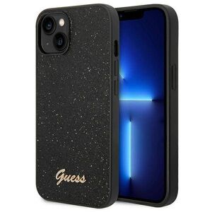 Original Case IPHONE 14 PLUS Guess Hard case Glitter Script black 3666339065133