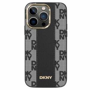 Original Case IPHONE 14 PRO DKNY Hardcase Leather Checkered Mono Pattern MagSafe (DKHMP14XPCPVSLK) black 3666339259815