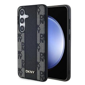 Original Case SAMSUNG GALAXY S24+ DKNY Hardcase Leather Checkered Mono Pattern MagSafe (KLHCN61PQDSMGK) black 3666339276812