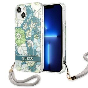 Case IPHONE 13 Guess Hardcase Flower Strap (GUHCP13MHFLSN) green 3666339040482