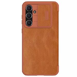 Nillkin Husa pentru Samsung Galaxy S23 FE - Nillkin Qin Pro Leather Case - Brown 6902048268036 έως 12 άτοκες Δόσεις