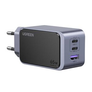 Ugreen Nexode Air 65W wall charger, USB + 2x USB-C (gray) 6941876230426