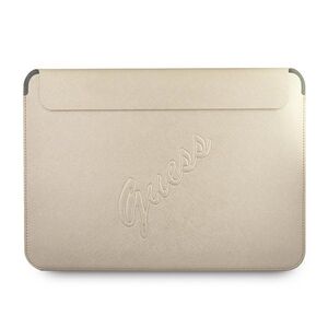 Guess Saffiano Script case for a 13&quot; laptop - gold