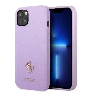 Guess GUHCP13MPS4MU iPhone 13 6.1&quot; purple/purple hardcase Saffiano 4G Small Metal Logo